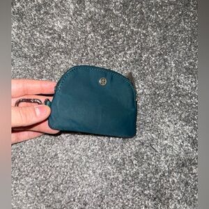 Lululemon Pouch Keychain Wallet Cardholder Deep Teal Color O/S